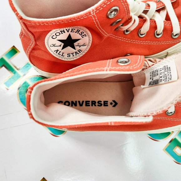 Converse Ctas High Top Women's Shoes For Orange Sneakers Canvas Casual A02203F - Picture 6 of 7